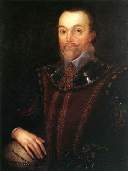 Marcus Gheeraerts Sir Francis Drake after 1590 Norge oil painting art